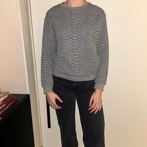 Sandro Gray Textured Sweatshirt